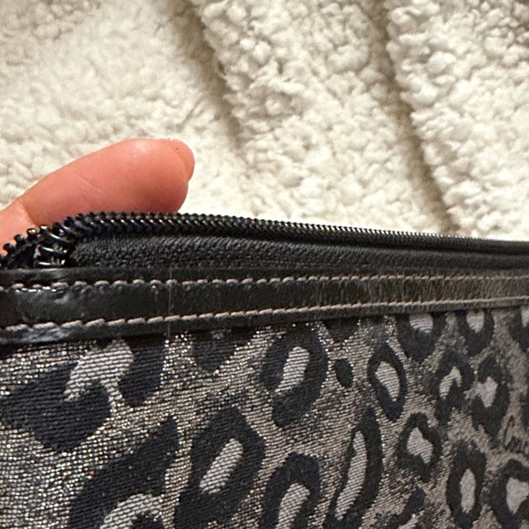 Coach Black and Silver Animal Print Clutch/tablet bag padded - Picture 15 of 16